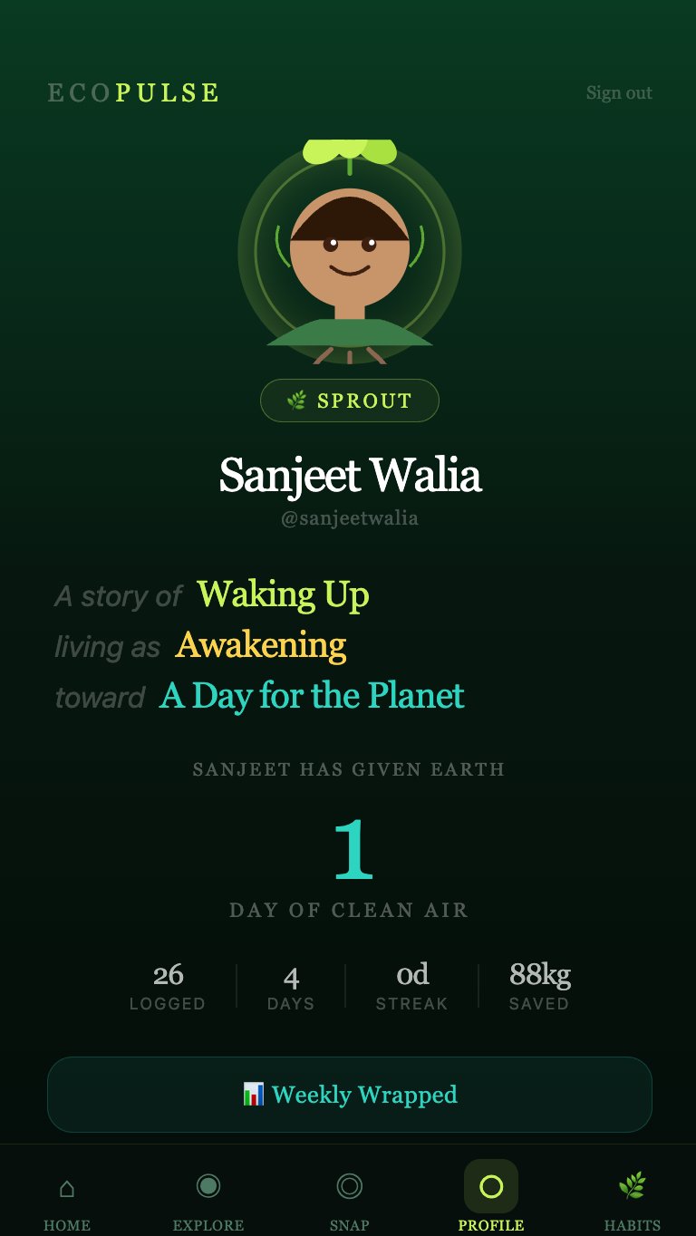 Eco Pulse Profile — GreenAvatar living identity